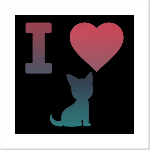 I Love Cats Wall Art by MACIBETTA